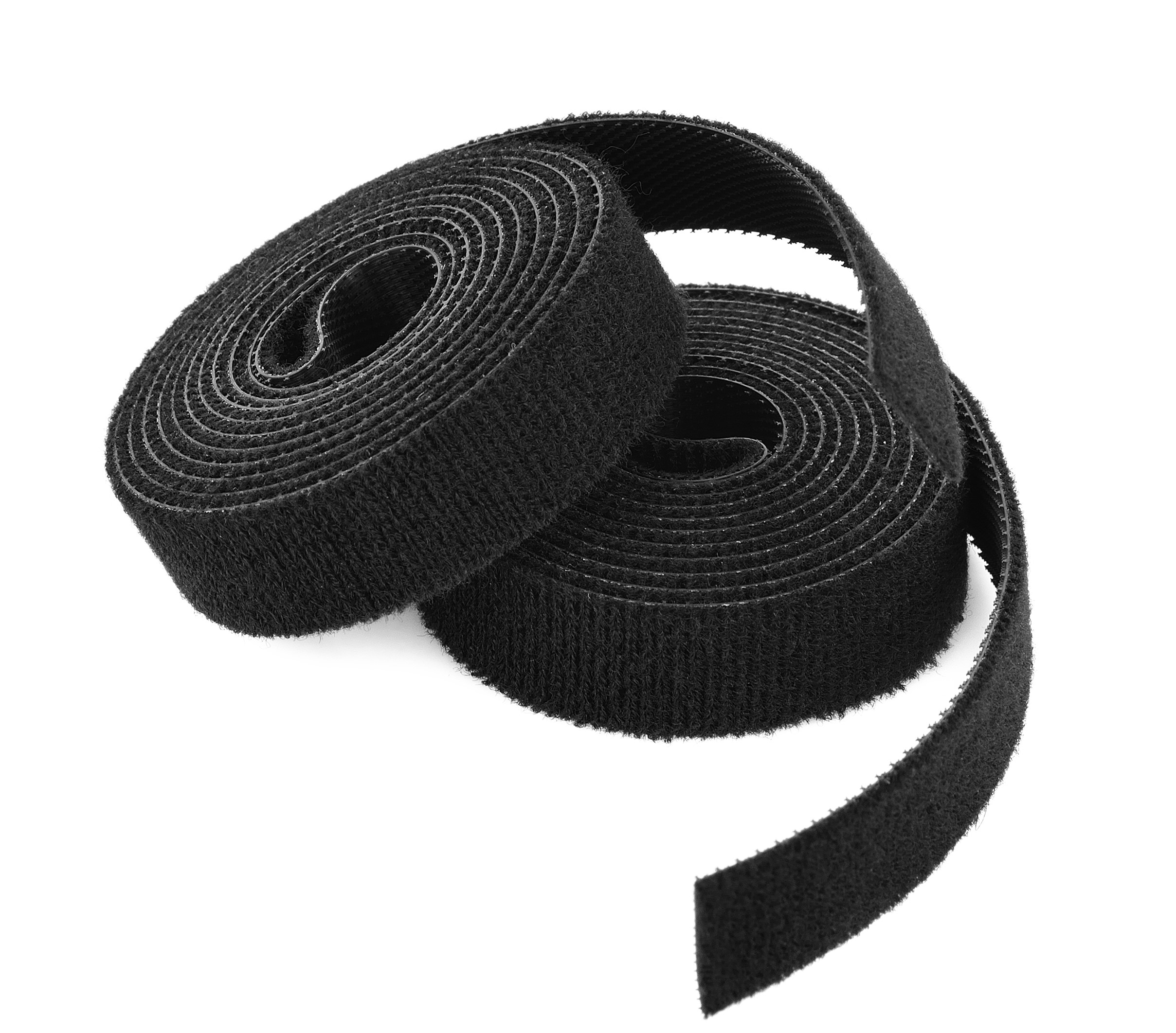 Rolls of Velcro tape Strips isolated on white background