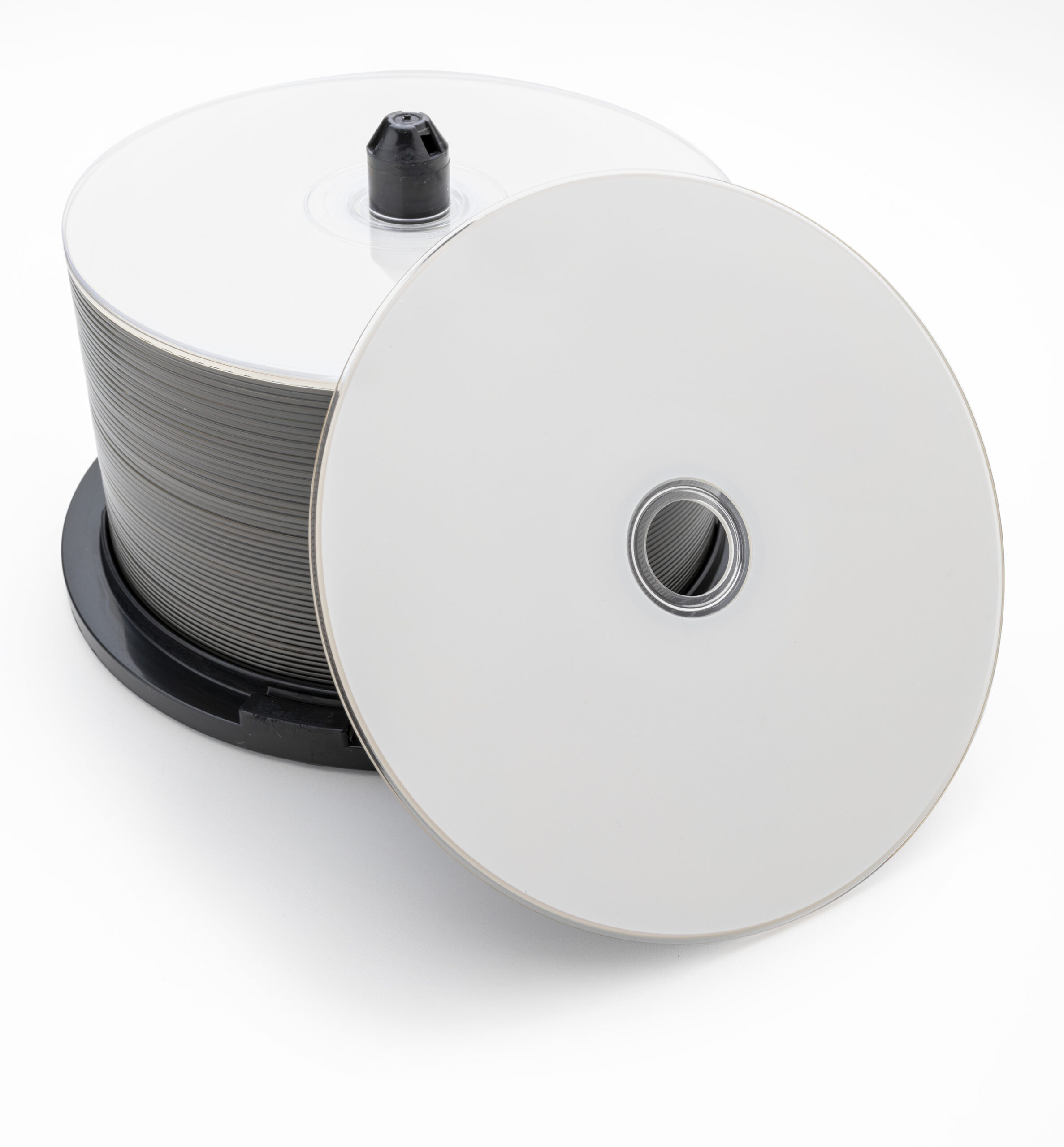 Tub,Of,50,Blank,Bluray,Dvds,Cds.,Obverse,Disc.,Isolated