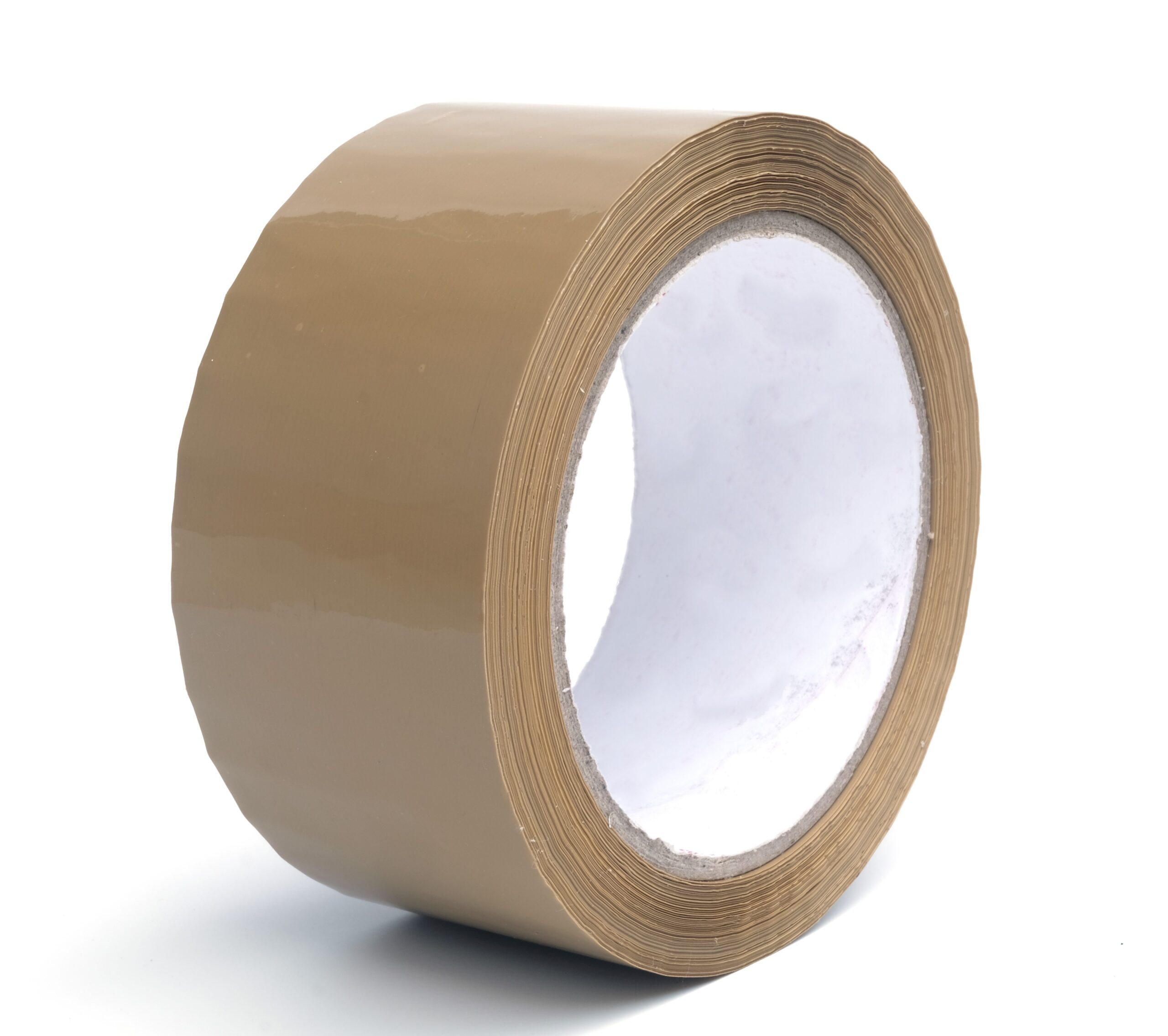 Packing tape,Brown tape isolated on white background.