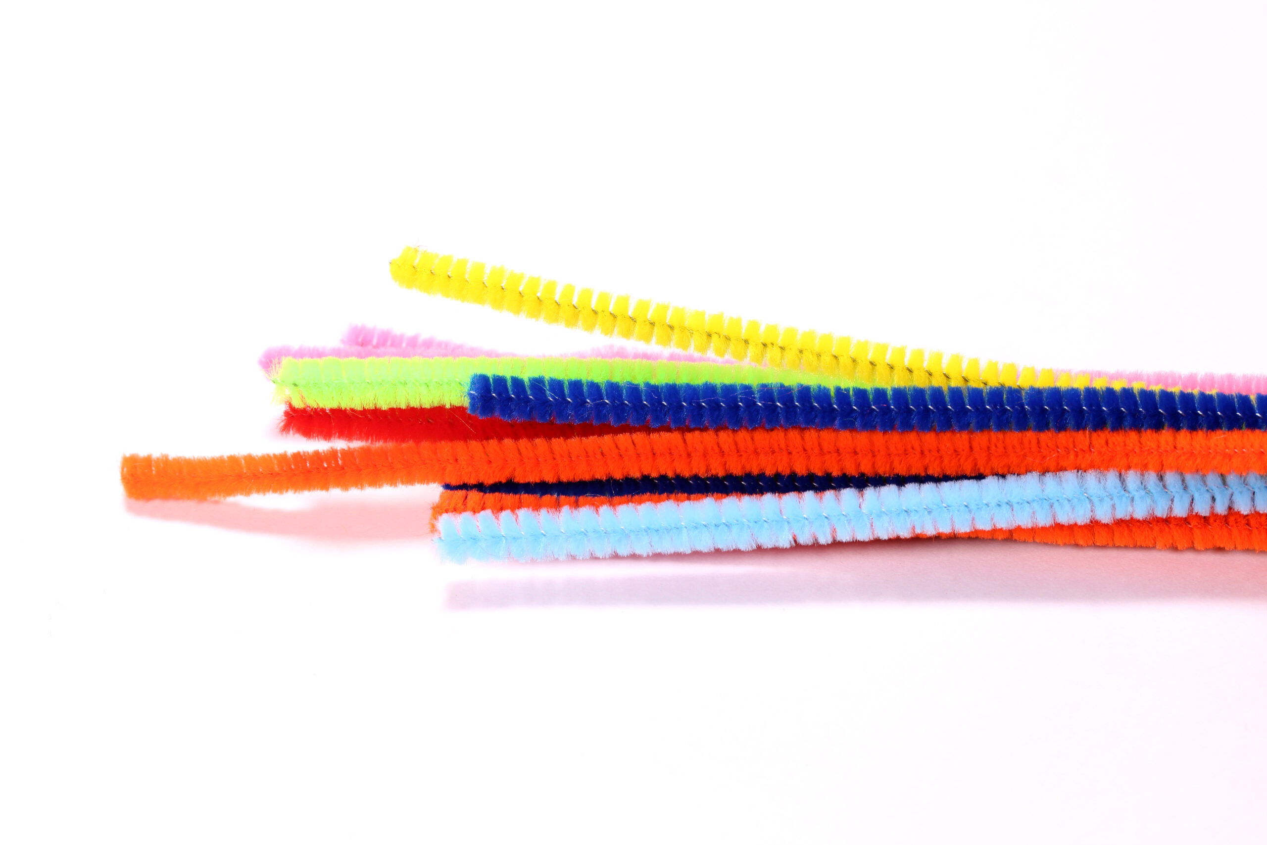 Pipe,Cleaners,On,White,Background