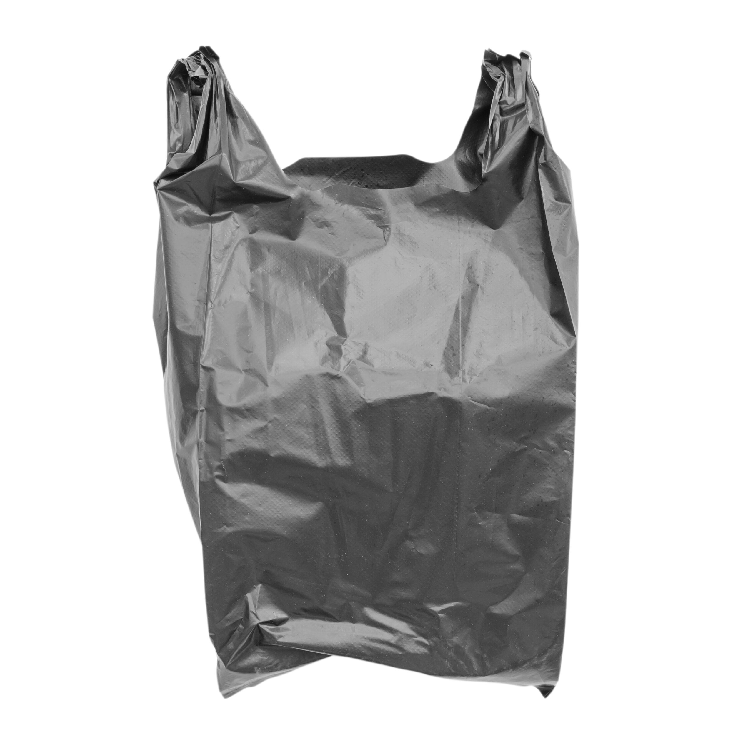 Black,Plastic,Bag,Isolated,On,White,With,Clipping,Path.